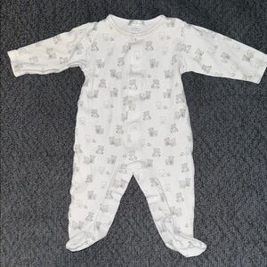 Kissy Kissy Bear Print Footie